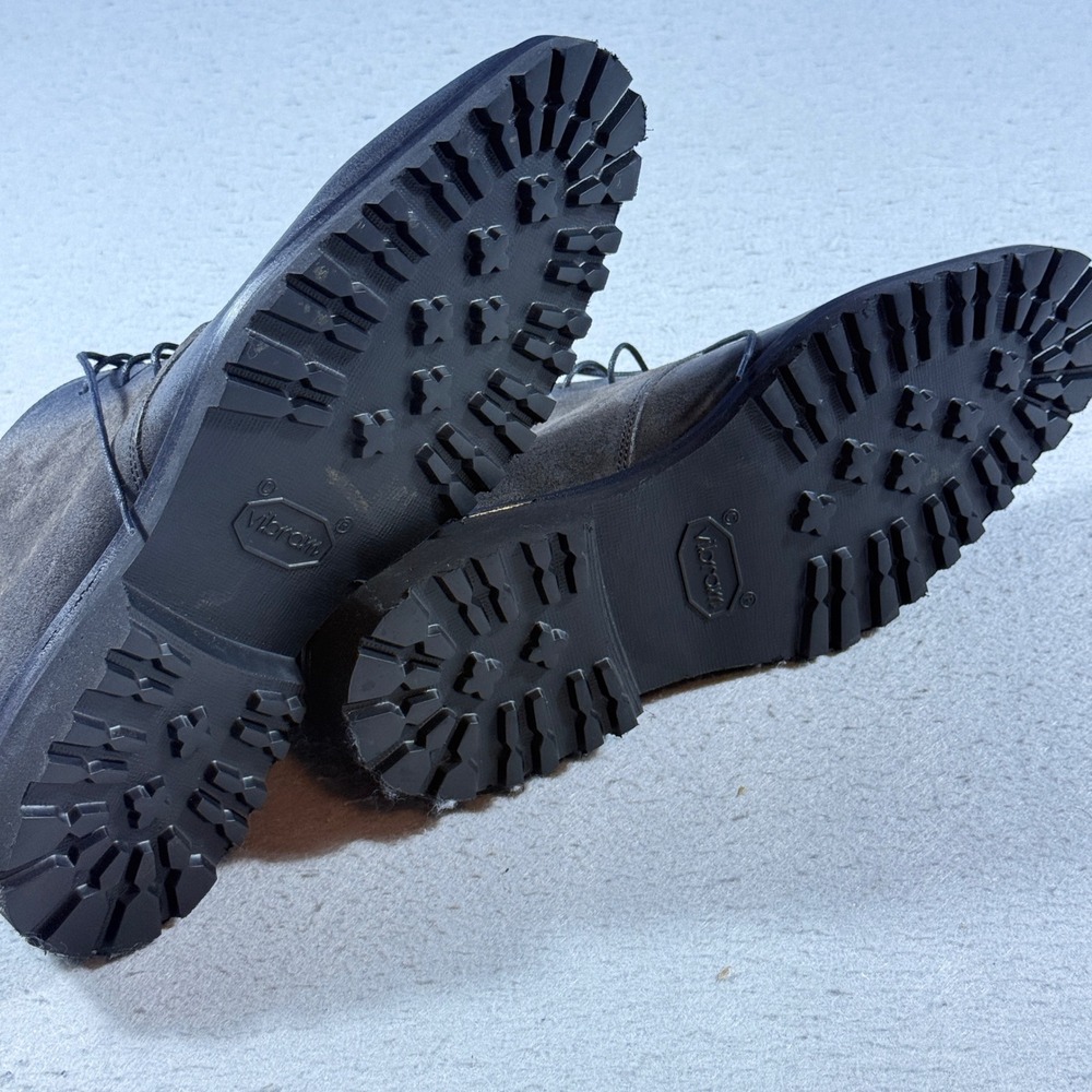 Paul Fredrick Men Grey Leather Chukka Boots Vibram Sole Made in Italy PFS210 8.5 - Picture 7 of 10